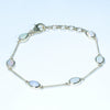 Natural Australian Coober Pedy Crystal Opal Gold Bracelet