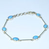 Natural Australian Solid Queensland Boulder Opal Gold Bracelet