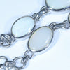 Natural Coober Pedy Solid Opal Silver Bracelet 15.5cm - 18.5cm Code  D57