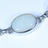 Natural Coober Pedy Solid Opal Silver Bracelet 15.5cm - 18.5cm Code  D57