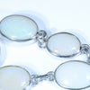 Natural Coober Pedy Solid Opal Silver Bracelet 15.5cm - 18.5cm Code  D57