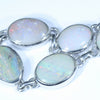 Sterling Silver - X3 Solid Qld Bouder Opals - X4 Solid Dark Coober Pedy Opals