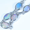 Australian Boulder Opal Silver Bracelet 13cm - 15.5cm Code  D50