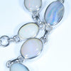 Sterling Silver - X5 Solid Coober Pedy Dark Opals - X1 Solid Qld Boulder Opal