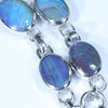 Australian Boulder Opal Silver Bracelet 13cm - 16cm Code  D26