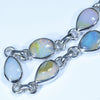 Australian Boulder Opal Silver Bracelet 13.5cm - 15.5cm Code  D48