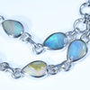 Australian Boulder Opal Silver Bracelet 13.5cm - 15.5cm Code  D48