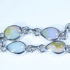 Australian Boulder Opal Silver Bracelet 13.5cm - 15.5cm Code  D48
