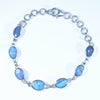 Silver Opal Bracelet - Opal Birthstone for October - Australian Opal Shop - Qld