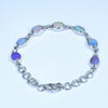 Australian Boulder Opal Silver Bracelet 13cm - 15.5cm Code  D50