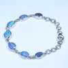 Australian Boulder Opal Silver Bracelet 13cm - 16cm Code  D26