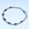 Australian Boulder Opal Silver Bracelet 13cm - 16cm Code  D25