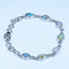Natural Australian Boulder Opal Silver Bracelet