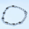 Australian Boulder Opal Silver Bracelet 13.5cm - 15.5cm Code  D48