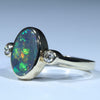 10k Gold - Solid Lighting Ridge Black Opal - Natural Diamonds