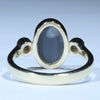 Lightning Ridge Black Opal and Diamond Gold Ring Size 7 Code - T71