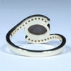 Natural Solid Australian Boulder Opal and Diamond Gold Ring - Size 7.75  US Code - T92