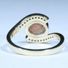 Natural Solid Australian Pipe Opal and Diamond Gold Ring - Size 7 US Code - T91
