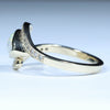 Coober Pedy White Opal and Diamond Gold Ring - Size 7.25 US Code - T90