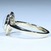 Coober Pedy White Opal and Diamond Gold Ring - Size 7 US Code - T89