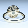Coober Pedy White Opal and Diamond Gold Ring - Size 7 US Code - T89