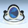 Lightning Ridge Black Opal and Diamond Gold Ring Size 7.75 Code - T88