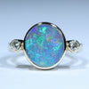 Natural Australian Queensland Boulder Opal Gold and Diamond Ring