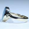 Natural Solid Australian Boulder Opal and Diamond Gold Ring - Size 7.75  US Code - T80