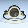 Natural Solid Australian Boulder Opal and Diamond Gold Ring - Size 7.75  US Code - T80
