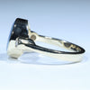 Natural Solid Australian Boulder Opal and Diamond Gold Ring - Size 6.25  US Code - T87