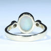 Coober Pedy Solid Opal and Diamond Gold Ring - Size 6.75 US Code - T85