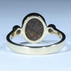 Natural Solid Australian Boulder Opal and Diamond Gold Ring - Size 7.25  US Code - T82