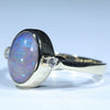 10k Gold - Solid Queensland Boulder Opal - Natural Diamonds