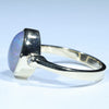Natural Solid Australian Boulder Opal and Diamond Gold Ring - Size 7  US Code - T77
