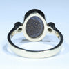 Natural Solid Australian Boulder Opal and Diamond Gold Ring - Size 7  US Code - T77