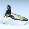 Coober Pedy White Opal and Diamond Gold Ring - Size 7.5 US Code - T78