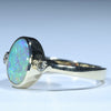 Australian Crystal Opal and Diamond Gold Ring - Size 7 US Code - T79