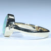 Australian Crystal Opal and Diamond Gold Ring - Size 7 US Code - T79