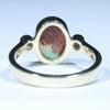 Australian Crystal Opal and Diamond Gold Ring - Size 7 US Code - T79