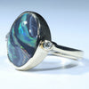 10k Gold - Solid Lighting Ridge Black Opal - Natural Diamonds