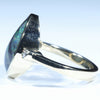 Lightning Ridge Black Opal and Diamond  Gold Ring Size 7.25 Code - T83