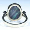 Lightning Ridge Black Opal and Diamond  Gold Ring Size 7.25 Code - T83