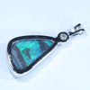 Lightning Ridge Back Opal & Diamond White Gold Pendant (15.5mm x 10.5mm) Code - Z84