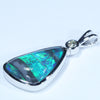Lightning Ridge Back Opal & Diamond White Gold Pendant (15.5mm x 10.5mm) Code - Z84