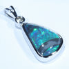 Lightning Ridge Back Opal & Diamond White Gold Pendant (15.5mm x 10.5mm) Code - Z84