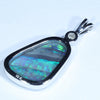 Lightning Ridge  Black & Crystal Opal with Diamond White Gold Pendant (17mm x 12mm) Code - Z87