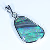 Lightning Ridge  Black & Crystal Opal with Diamond White Gold Pendant (17mm x 12mm) Code - Z87