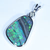 Opal Birthstone for October - White Gold Black Opal Pendant