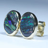 10k Gold - X2 Solid Lightning Ridge Black Opals