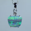 White Gold Black Opal Gold and Diamond Pendant